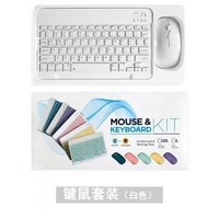 Combo de Teclado y Ratón Inalámbrico Moderno con Retroiluminación RGB en Colores Pastel, Resistente al Agua y a las Caídas, para Oficina en Casa, Económico