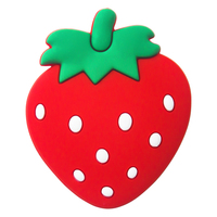 Aimants de réfrigérateur en PVC découpés à la forme de fruits 3D mignons et écologiques, aimants décoratifs pour réfrigérateur en caoutchouc souple, design personnalisé