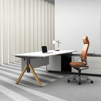 Bureau de direction moderne de luxe en forme de L en bois massif avec fonction extensible en acier inoxydable pour la maison, l'école et l'hôpital