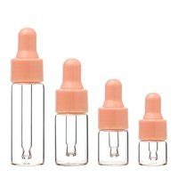 Fournisseur de flacons compte-gouttes en verre, flacons compte-gouttes transparents vides avec bouchon coloré pour sérum, huile essentielle, cosmétiques, vente en gros