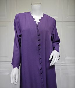Abaya de Lino Turco <span class=keywords><strong>M</strong></span>-125 para Mujer, Abertura Frontal, Manga Larga, Largo hasta el Tobillo, Corte Holgado para Uso Diario y Fiestas - Product Image 6