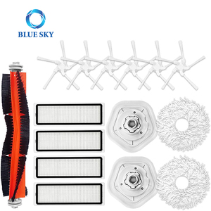 Kits de remplacement de tissu de vadrouille de filtre de brosse latérale principale de Bot <span class=keywords><strong>W10</strong></span> pour Dreame Dreametech <span class=keywords><strong>W10</strong></span> <span class=keywords><strong>Pro</strong></span> accessoires de pièce d'aspirateur robotique - Product Image 5