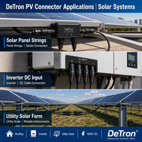 Connecteur solaire IP67 étanche en ABS pour panneaux photovoltaïques 1500V DC 30A, type à sertir, mâle-femelle, pour câble solaire