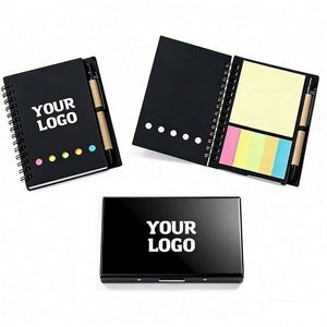 Wholesale Kraft Paper Multipurpose Notepad With Pen Promo Business Creative Gift Combination <b>Sticky</b> <b>Notes</b> Memo Pad Custom Logo - Product Image 1