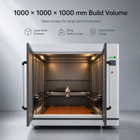 Nouvelle imprimante 3D grand format directe usine, machine industrielle en alliage d'aluminium fermée de 1000 mm, plateau chauffant en verre trempé, garantie 1 an