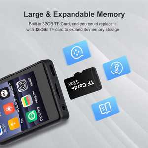 Reproductor MP3 portátil con pantalla táctil completa, Bluetooth, reproductor de música HiFi sin pérdidas, altavoz, reproductor de radio FM, grabadora de voz, reloj despertador - Product Image 4