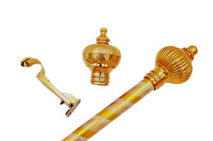 24mm Geschnitzte Pole Aluminium Luxus Vorhang Stangen Für Indonesien Markt Mit Vorhang Aluminium Rohr - Product Image 6