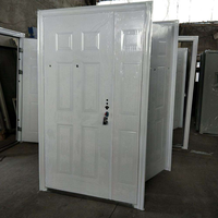 Porte de sécurité ventilée en acier, designs uniques pour la maison, portes de sécurité, porte d'entrée extérieure en métal