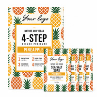 Kit de pédicure de luxe en 4 étapes, coffret cadeau pour spa des pieds avec bain de sel marin, gommage au sucre, crème masque, lotion de massage, vegan, marque privée