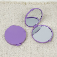 Miroir de maquillage pliable personnalisé OEM, miroir compact double face en plastique, miroir de poche