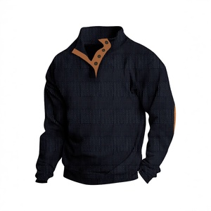Sudadera de Jacquard americana europea para <span class=keywords><strong>hombre</strong></span>, jersey de lana de manga larga, sólido, cálido, táctico, transfronterizo para <span class=keywords><strong>Amazon</strong></span> - Product Image 2