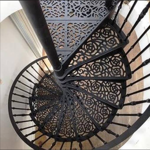 <span class=keywords><strong>Scala</strong></span> a chiocciola moderna in acciaio inossidabile con decorazioni floreali, superficie antiruggine, facile installazione per esterni e interni di ville - Product Image 2