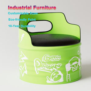 Phong Cách Công Nghiệp Dầu Thùng Ghế Sắt Bàn Trà Cho Sofa Thanh Thẻ Ghế Trà Sữa Cửa Hàng Văn Phòng Khu Vực Nghỉ ngơi Đồ Nội Thất - Product Image 3