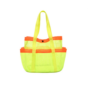 2025 unisexe personnalisable coloré personnalisé imprimé Logo bleu maille sac de rangement sac noir Polyester maille été sacs - Product Image 6