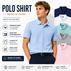 Polo de golf pas cher fabriqué en Chine, respirant, séchage rapide, design de logo personnalisé, OEM ODM, vente en gros de vêtements de sport - Product Image 1