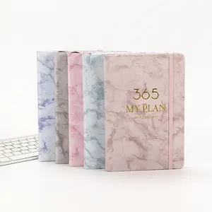 Giấy Bìa Cứng A5 Sổ Tay Nhật Ký Tây Ban Nha Lập Kế Hoạch 365 Ngày Túi Opp Da PU Sang Trọng Hàng Về Sổ Tay Nhật Ký Khuyến Mãi Màu Trắng - Product Image 1