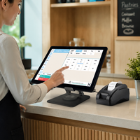 Terminal POS Android de 10.1 Pulgadas, 4GB+64GB, Pantalla Táctil, Caja Registradora, Soporte Plegable, Doble SIM, WiFi, Bluetooth, para Tiendas Minoristas, Fabricante OEM ODM