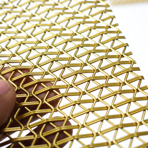 Cloison en <span class=keywords><strong>maille</strong></span> métallique noire et dorée, design d'intérieur commercial <span class=keywords><strong>chic</strong></span> et décoratif - Product Image 4