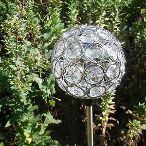 Lámpara Solar de Jardín con Esfera de Cristal, Lámpara LED para Exteriores, Resistente al Agua, Iluminación Decorativa de Energía Solar - Product Image 2