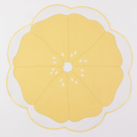 Nouveaux sets de table en polyester imprimé et brodé en forme de fleur pour une maison moderne