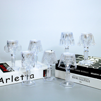 Veilleuse électronique LED transparente en acrylique, mini bougie d'ambiance en verre simulé avec projection pour la maison - Vente chaude