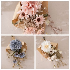 CallaFloral Bouquet de dahlias artificiels Décoration murale Tissu tissé en plastique Décoration de mariage Décoration de la maison CF01390 - Product Image 3
