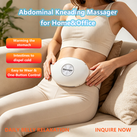 Ceinture de massage chauffante électrique Zhipin rechargeable 2000 mAh, masseur abdominal sans fil pour soulagement menstruel avec fonction de pétrissage et minuterie