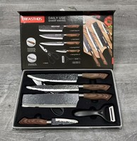 Ensemble de 6 couteaux en acier inoxydable, couteau de chef pour restaurants, pour cadeau, logo personnalisé, Messersatz