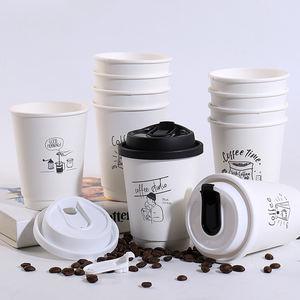 8oz 12oz 16oz 20oz biodegradable desechable café Etiopía cartón pared simple doble paredes café Pla taza de papel con tapa - Product Image 4