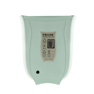 Plastic material kitchen cabinate door hanging waste bin foldable trash can high quality standing rubbish cans