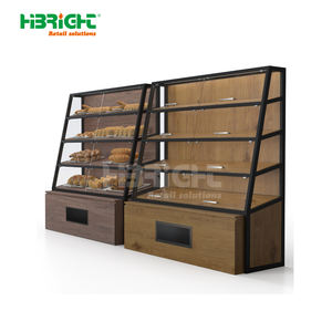 Étagère verticale de présentation de boulangerie et pâtisserie avec lumière LED pour supermarché - Product Image 1