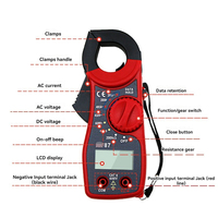 HL MESTEK meteran jepit Digital 400A, meteran jepit NCV rentang otomatis Ohm tegangan arus AC terlaris OEM dapat disesuaikan DIY