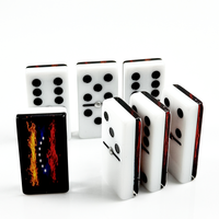 55 Dominos Acryliques Double Neuf 55x28x14mm – Jeu de Table Écologique pour le Plaisir en Famille