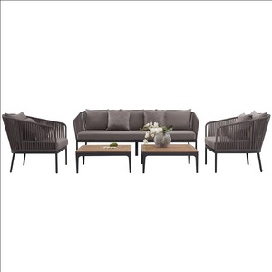 Conjunto de Sofás de Ratán para Exteriores, Estilo Nórdico, Resistente al Agua y a los Rayos UV, para Patio, Jardín, Terraza, Silla de Ratán para Descanso - Product Image 2