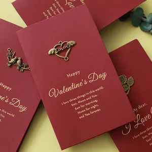 Özelleştirilmiş Heartwarming mutlu sevgililer günü benzersiz itiraf kartı romantik aşk tebrik kartları