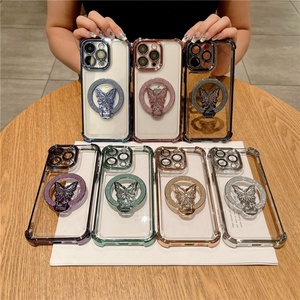 Funda magnética anticaída de cuatro esquinas con galvanoplastia y purpurina de mariposa para iPhone 17 16 15 14 13 12 11 Pro - Product Image 1