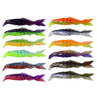 Palmer 8cm 10cm 12cm 15cm Bionic Fishbone Leurre de pêche en plastique souple Appâts de pêche Appâts de pêche Appâts souples Fluke Leurre Fourche Queue