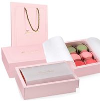 Boîtes à macarons kraft personnalisées Boîte à biscuits et desserts Boîte cadeau pâtisserie sucrée en papier donut Emballage avec couvercle pour petite entreprise