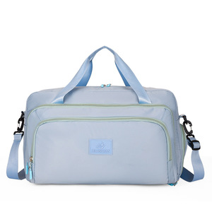 Casual Travel <b>Bag</b> Adjustable Crossbody Strap Embossed Leather Logo Dual Side Pockets Thick Webbing Handle Shoulder Storage <b>Bag</b> - Product Image 5