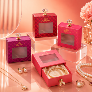 Luxury Crystal Knob Drawer Jewelry <b>Box</b> Premium Packaging for Rings Necklace <b>Earrings</b> and Jewelry Collections - Product Image 1