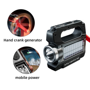 Torcia Warsun H996 con Manovella, Multifunzione, Ricarica Solare e Manuale, Torcia d'Emergenza a Lunga Portata - Product Image 2