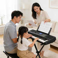 Support de clavier en X à simple brancard avec réglage de la hauteur sur 5 niveaux, pupitre de musique portable, pour synthétiseurs et claviers