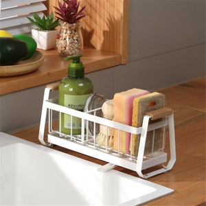Modern Hotel Kitchen Rack <b>Sink</b> Drain Countertop Faucet Sponge Detergent Brush Storage Drain <b>Basket</b> Eco-Friendly Wall-Mounted - Product Image 2