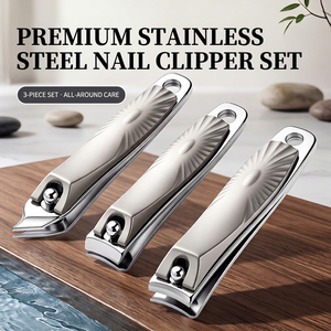 Coupe-ongles professionnel en acier inoxydable de qualité supérieure, lame incurvée, ouverture large, outil de soin des doigts - Product Image 1