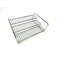 Étagère de rangement métallique DaS à 3 niveaux, style échelle, électroplaquée, pour épices de comptoir, évier de cuisine et meuble-lavabo