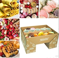 Boîte-cadeau magnétique personnalisée en papier pour biscuits, pâtisserie, dessert Boîte d'emballage de luxe pour biscuits, bonbons, beignet avec séparateurs pour pique-nique