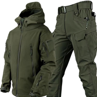 Combinaison chaude en polaire coupe-vent pour homme, avec logo personnalisé, pour l'automne et l'hiver, vêtements de chasse, uniforme tactique souple