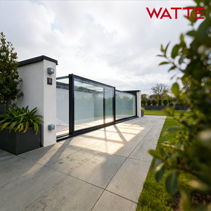 Fenêtre trapézoïdale coulissante automatique pour escaliers, étanche, électrique, motorisée, en alliage d'aluminium, moderne, type lucarne - Product Image 5