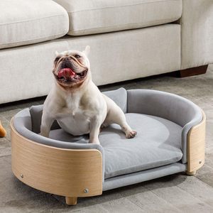 Bán Buôn Có Thể Tháo Rời Giường Vật Nuôi Thoáng Khí Chống-Scratch Dog Couch Với Gỗ Hiện Đại Thiết Kế - Product Image 1