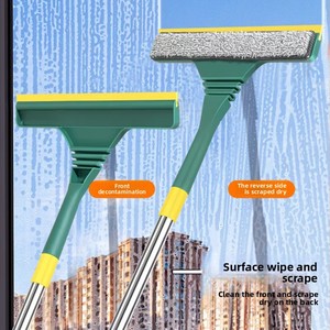 Commercio all'ingrosso manico in plastica retrattile doppio lato asta di vetro raschietto per finestre strumento di pulizia e tergicristallo - Product Image 6